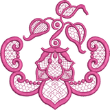 Venus Flower Border Embroidery - 23 -  A Romantic Era - by Sue Box