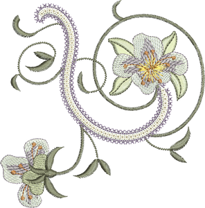 Azalea Flower 1 Embroidery Motif - 24 by Sue Box