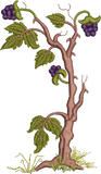 Bramble Bush and Blackberries Embroidery Motif - 24 by Sue Box