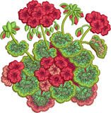 Geranium Flower Embroidery Motif - 24 by Sue Box