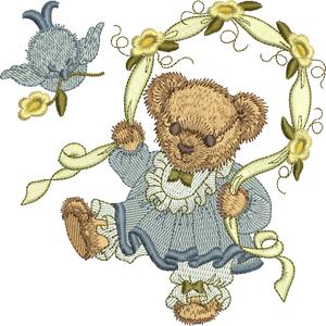 Teddy Bear Jessie Embroidery Motif - 24 by Sue Box