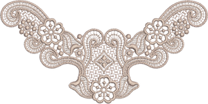 Lace - Old Lace Design FSL Embroidery Motif - 24 by Sue Box
