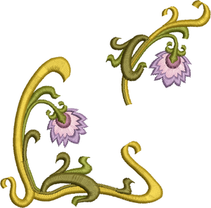Persian Flowers 2 Design Set Embroidery Motif - 24 by Sue Box