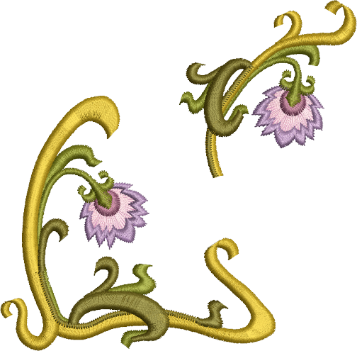 Persian Flowers 2 Design Set Embroidery Motif - 24 by Sue Box