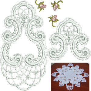 Lace - Tamah Lace Doily Embroidery Motif - 24 by Sue Box