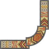 African Tribal Corner Embroidery Motif - 24 - Zoo Babies by Sue Box