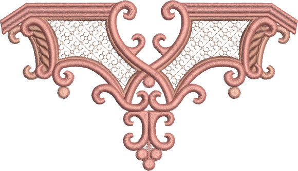 Ornate Shelf Design Embroidery Motif - 25 by Sue Box