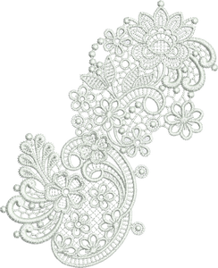 Lace Taj Border Embroidery Motif - 25 - Classic Lace - by Sue Box