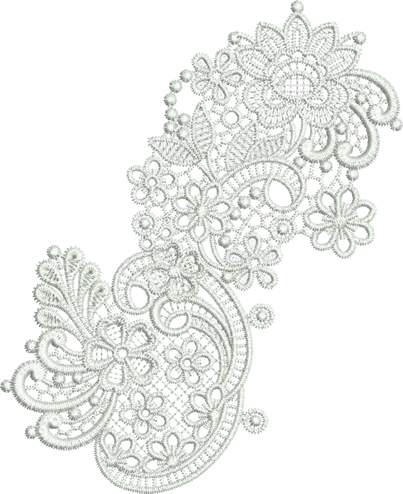 Lace Taj Border Embroidery Motif - 25 - Classic Lace - by Sue Box