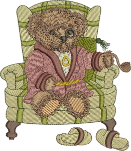 Teddy Bear Lord Oaks Embroidery Motif - 26 by Sue Box
