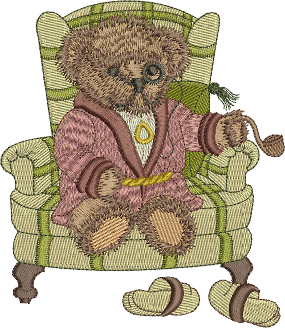 Teddy Bear Lord Oaks Embroidery Motif - 26 by Sue Box