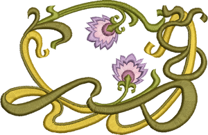 Persian Flower Border Embroidery Design - 26 - by Sue Box