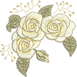 Roses-3 Flower Embroidery Motif - 26 by Sue Box