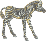 Zebra Embroidery Motif - 26 - Zoo Babies by Sue Box