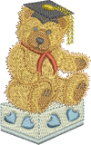 Teddy Bear Scholar Embroidery Motif - 27 by Sue Box