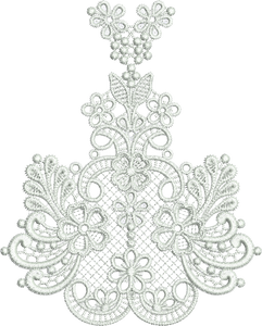Lace Taj Border Centre Embroidery Motif - 27  Classic Lace by Sue Box
