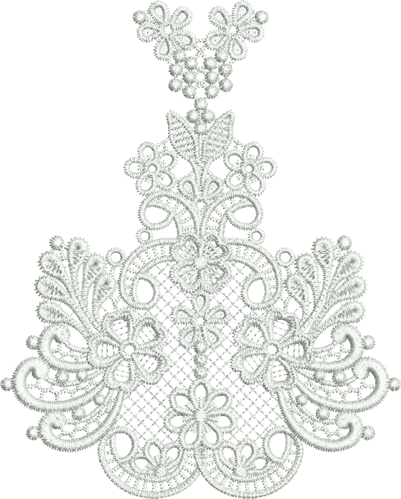 Lace Taj Border Centre Embroidery Motif - 27  Classic Lace by Sue Box