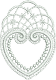 Lace Tamah Heart Embroidery Motif - 27 by Sue Box