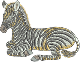 Zebra Lay Embroidery Motif - 27 - Zoo Babies by Sue Box