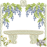 Floral Garden Arbour Embroidery Motif - 28 by Sue Box