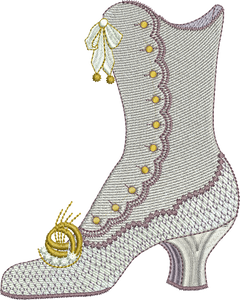 Dress Boot Embroidery Motif - 28 by Sue Box