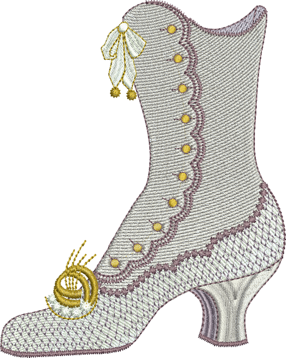 Dress Boot Embroidery Motif - 28 by Sue Box