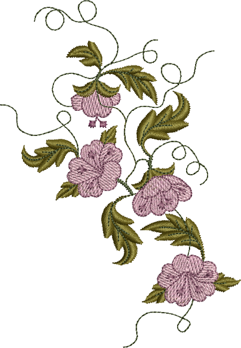 Flower Trails Embroidery Motif - 28 by Sue Box