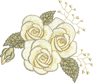 Roses-2 Flower Embroidery Motif - 28 by Sue Box