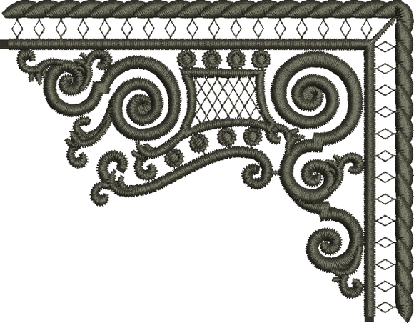 Wrought Iron Corner 1 Embroidery Motif - 28 by Sue Box