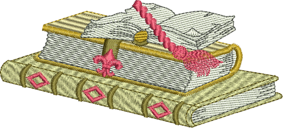 Teddy Bear Books Embroidery Motif - 29 by Sue Box