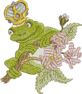 Fairy Frog Prince Embroidery Motif - 29 by Sue Box