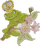 Fairy Frog Prince Embroidery Motif - 29 by Sue Box