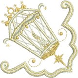 Christmas Lantern Corner Embroidery Motif - 29 by Sue Box