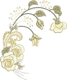 Rose Spray Flower Embroidery Motif - 29 by Sue Box