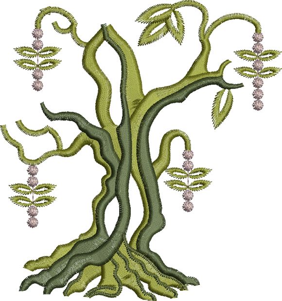 Tree Trunk 5 Embroidery Motif - 29 by Sue Box