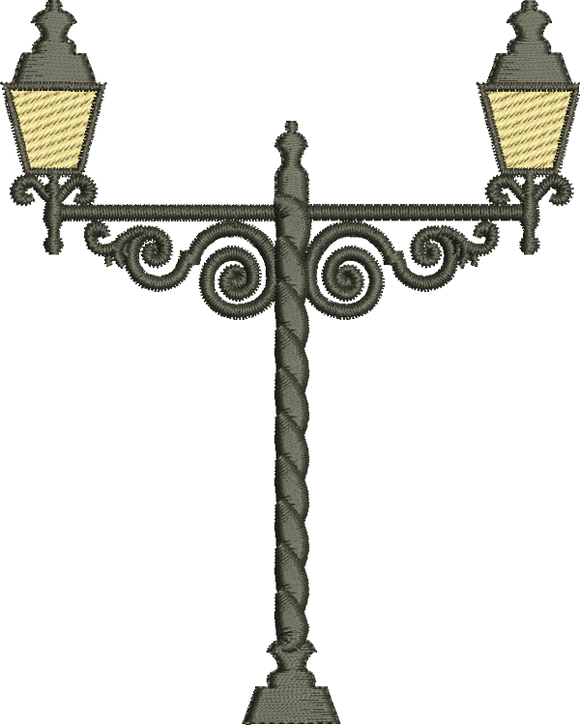 Wrought Iron Lamp Embroidery Motif - 29 by Sue Box