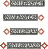 Zebra Borders A,B,D & E Embroidery Motifs - 29 - Zoo Babies by Sue Box