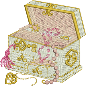 Jewel Box Embroidery Motif - 30 -  A Romantic Era - by Sue Box