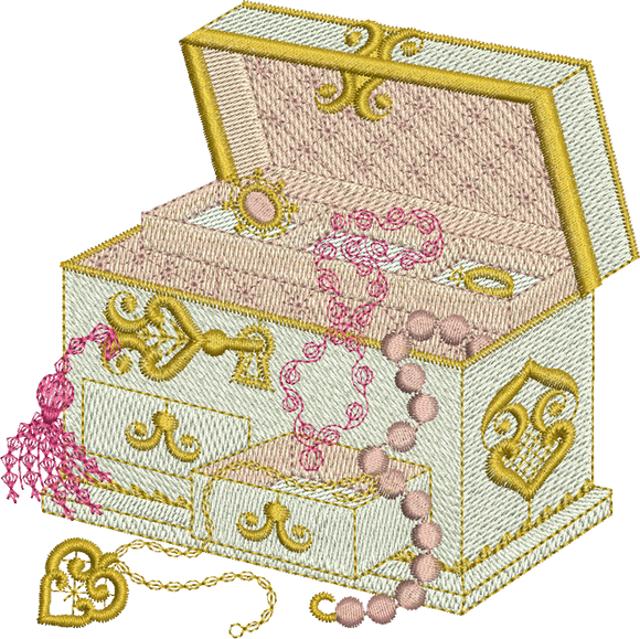 Jewel Box Embroidery Motif - 30 -  A Romantic Era - by Sue Box