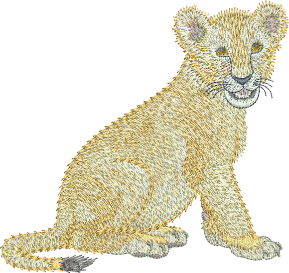 Lion Cub Embroidery Design - 30 - Zoo Babies by Sue Box