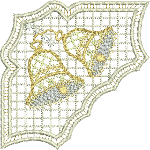 Christmas Serviette Corner Embroidery Motif - 30 by Sue Box