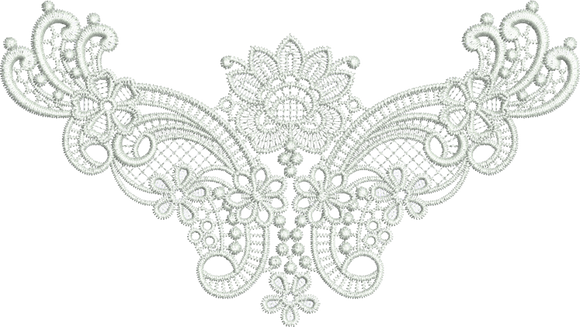 Lace Taj Design Embroidery Motif - 30 - Classic Lace - by Sue Box