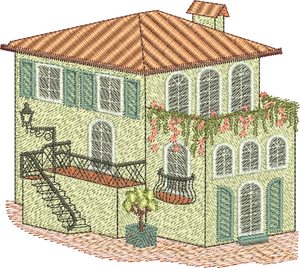 English Villa Embroidery Motif - 30 by Sue Box