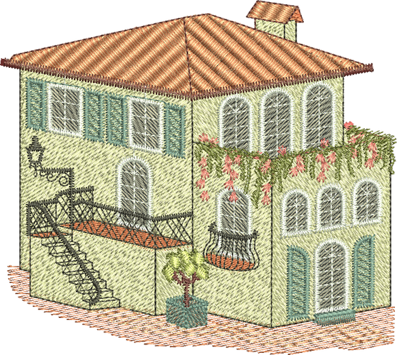 English Villa Embroidery Motif - 30 by Sue Box