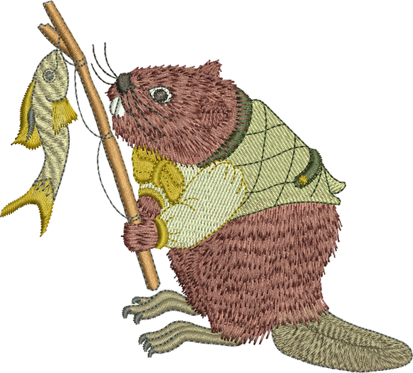Barney Beaver Embroidery Motif - 31 by Sue Box