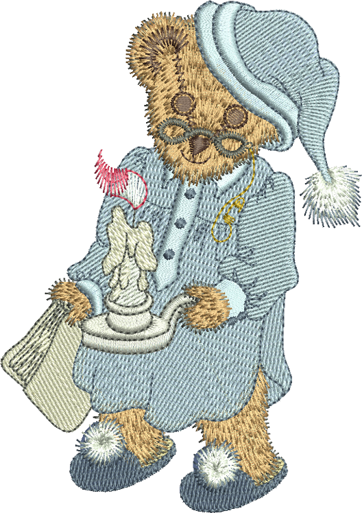 Teddy Bear Fredrick Embroidery Motif - 31 by Sue Box