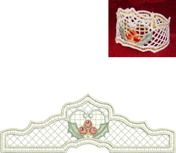 Christmas Serviette Ring Embroidery Motif - 31 by Sue Box