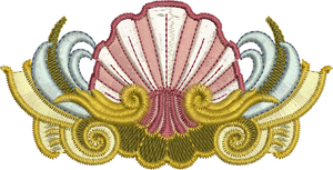 SeaShell 1 Embroidery Motif - 31 - Golden Classic - by Sue Box