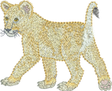 Lion Cub Play Embroidery design - 32 - Zoo Babies by Sue Box