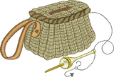 Fishing Basket Embroidery Motif - 32 by Sue Box